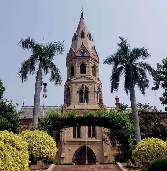 Historic tower of a public college in Lahore